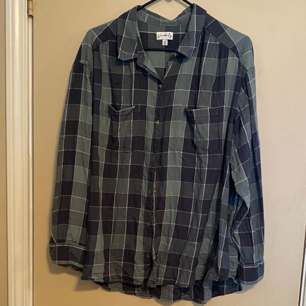 Wonderly 2x plaid shirt